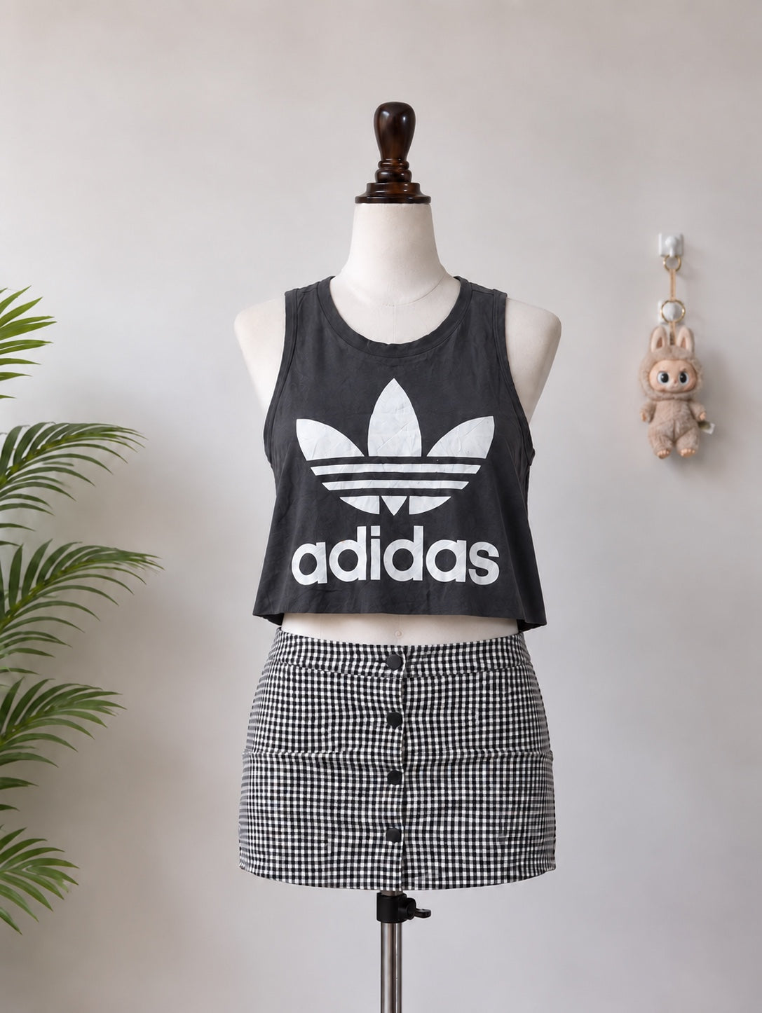 Black Adidas Crop Tank Top