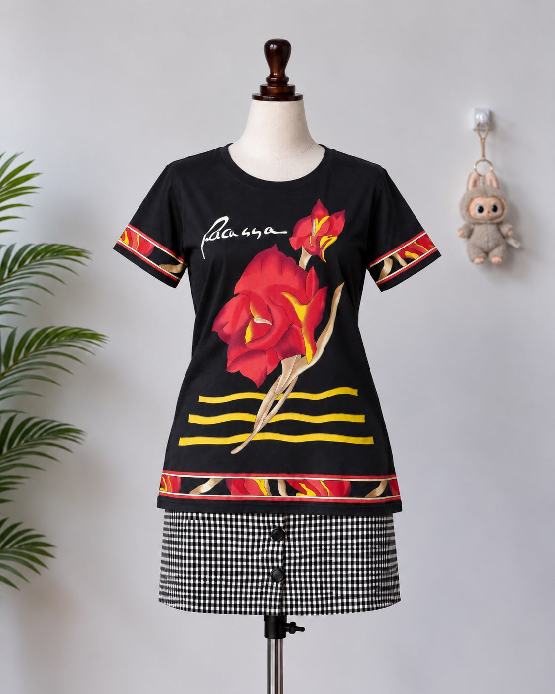Black Floral Graphic Tee