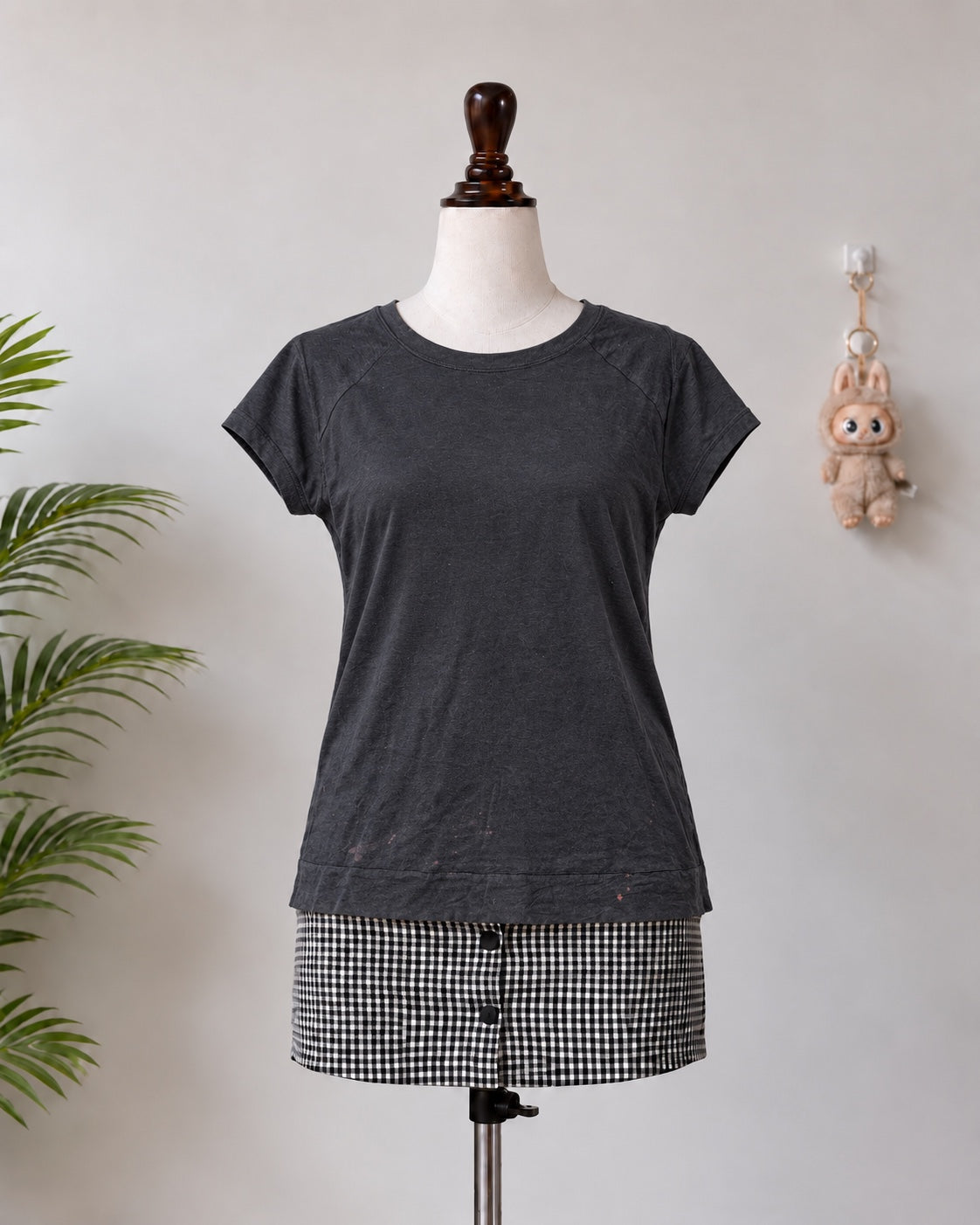 Black Raglan T-Shirt - N-12