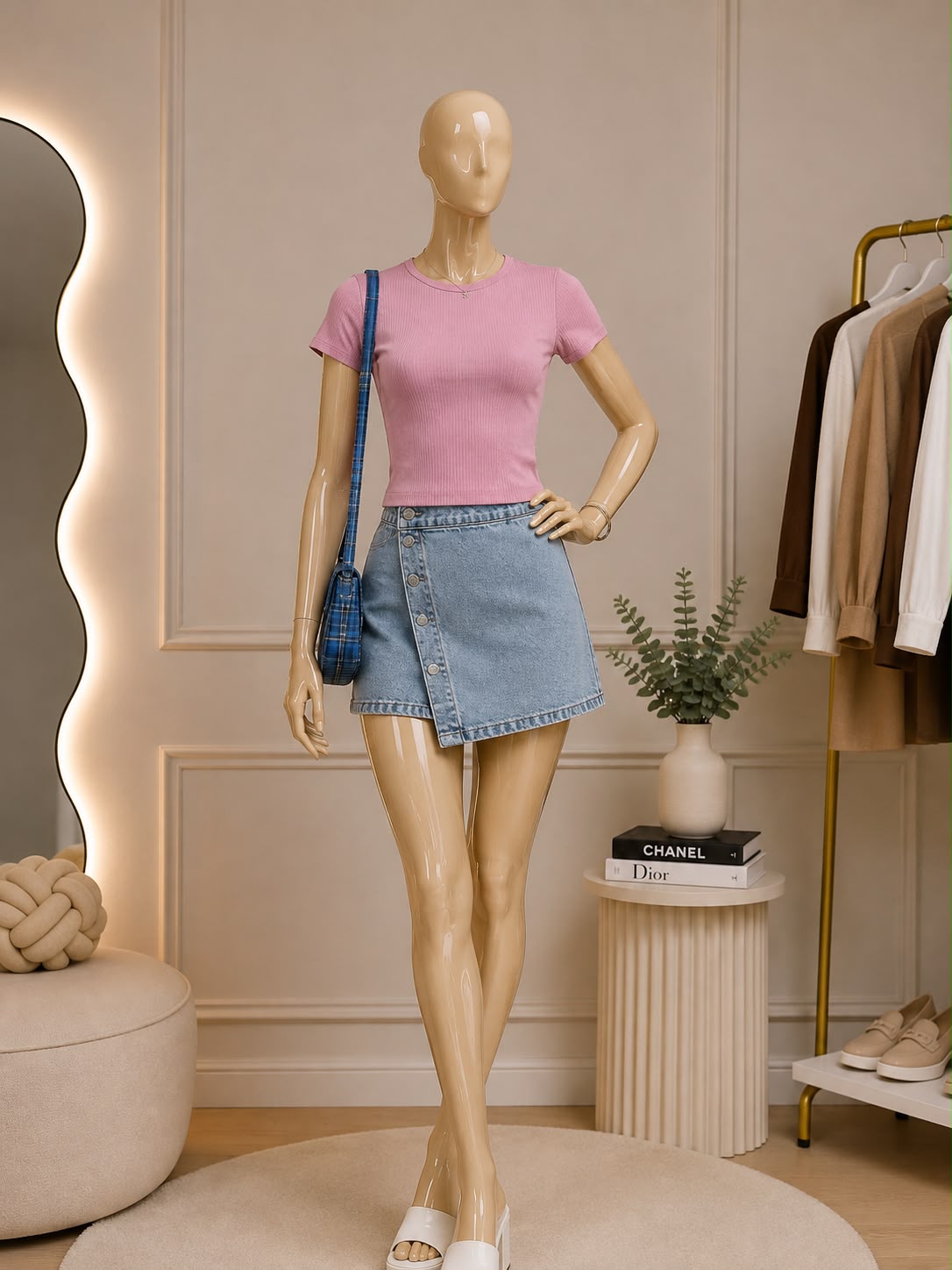 Pink Ribbed Top