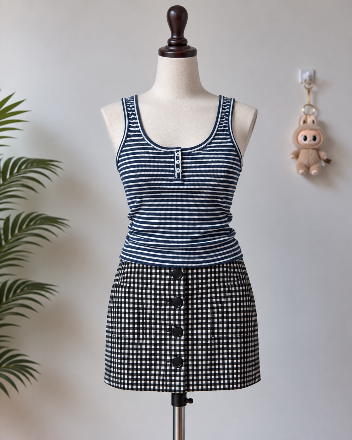 Navy Striped Tank Top