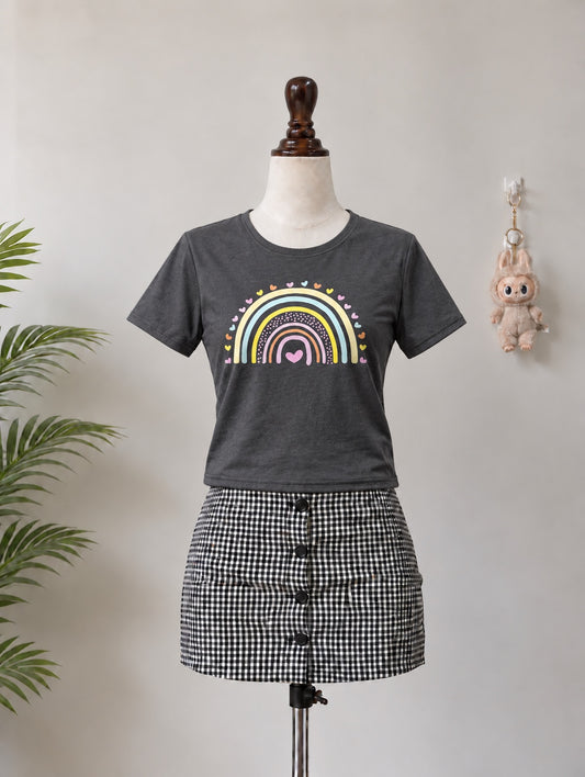 Black Rainbow Graphic T-Shirt