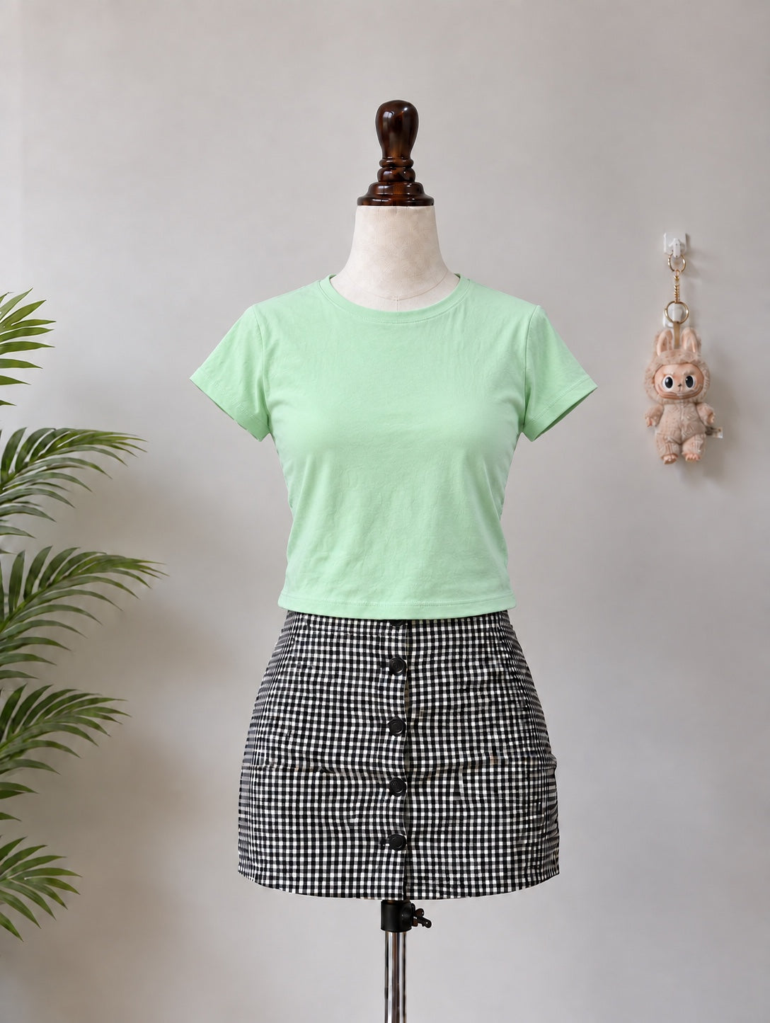 Mint Green Crop T-Shirt
