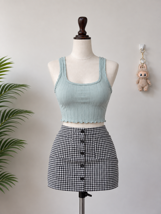 Light Blue Crop Top