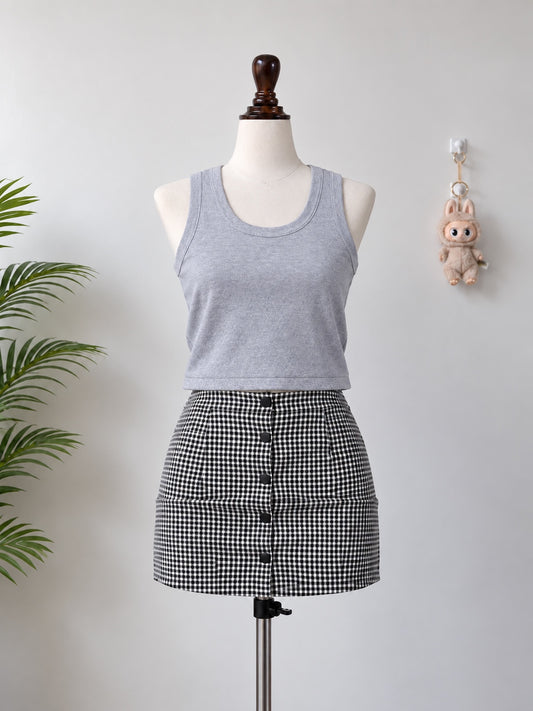 Grey racerback tank top