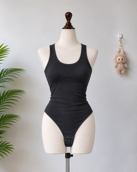 Black Racerback Bodysuit