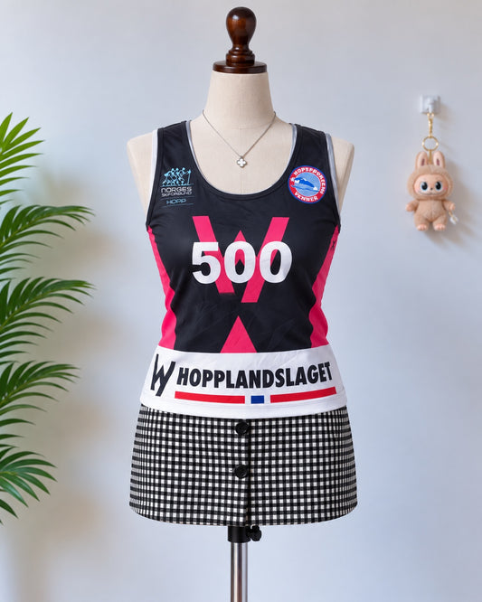 Black pink sports tank top