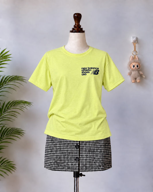 Yellow New Balance Logo T-Shirt - M-99