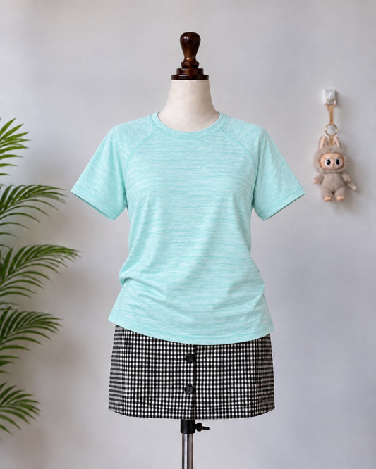 Mint Marled Raglan T-Shirt - N-11