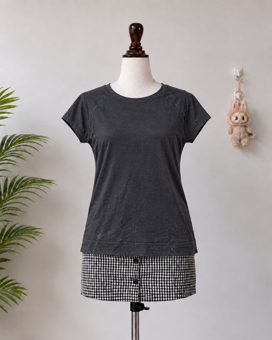 Black Raglan T-Shirt - N-12