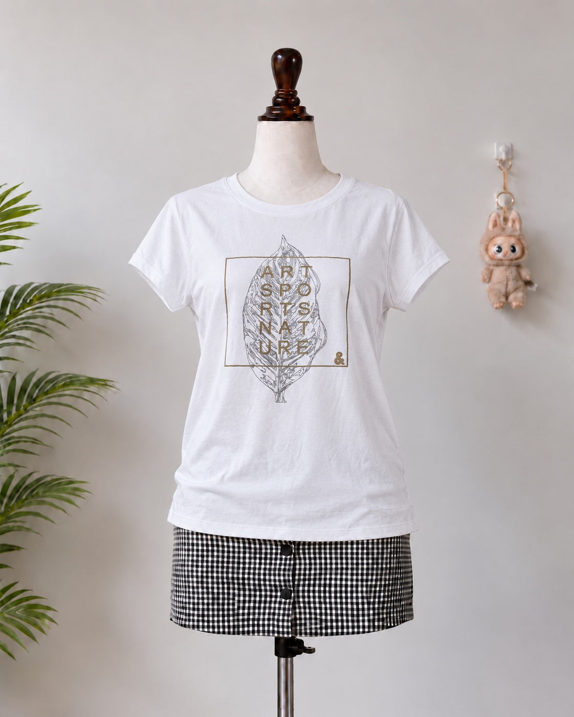 White Leaf Graphic T-Shirt - N-4
