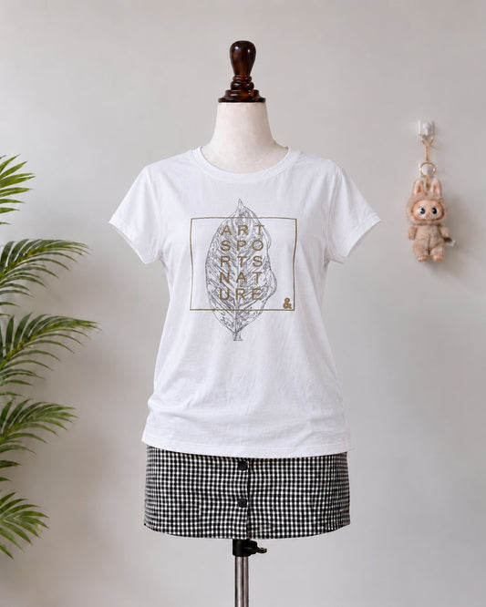 White Leaf Graphic T-Shirt - N-4