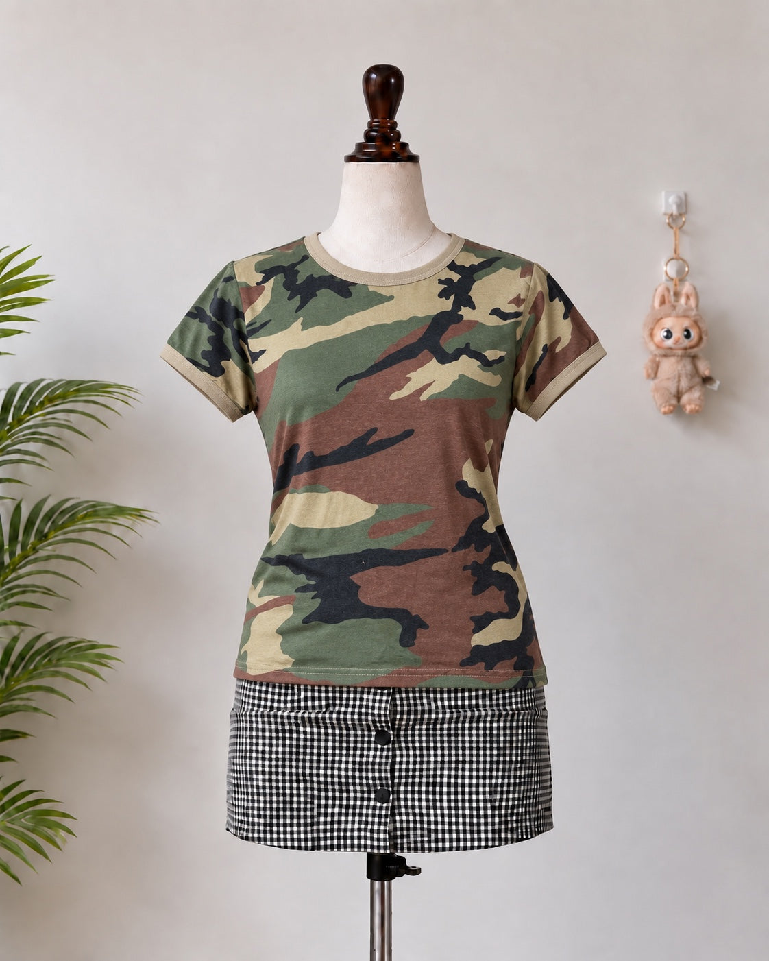 Green Camouflage Print T-Shirt - N-5