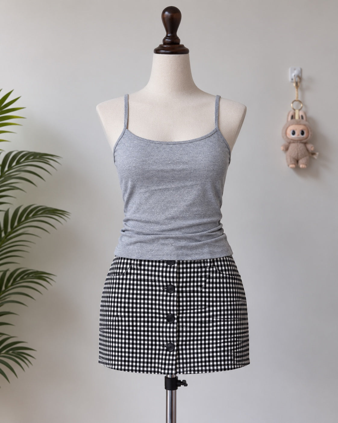 Grey Basic Spaghetti Strap Camisole