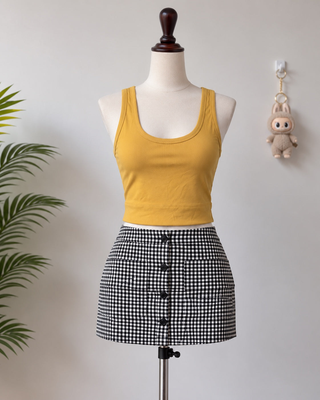 Mustard Yellow Crop Tank Top