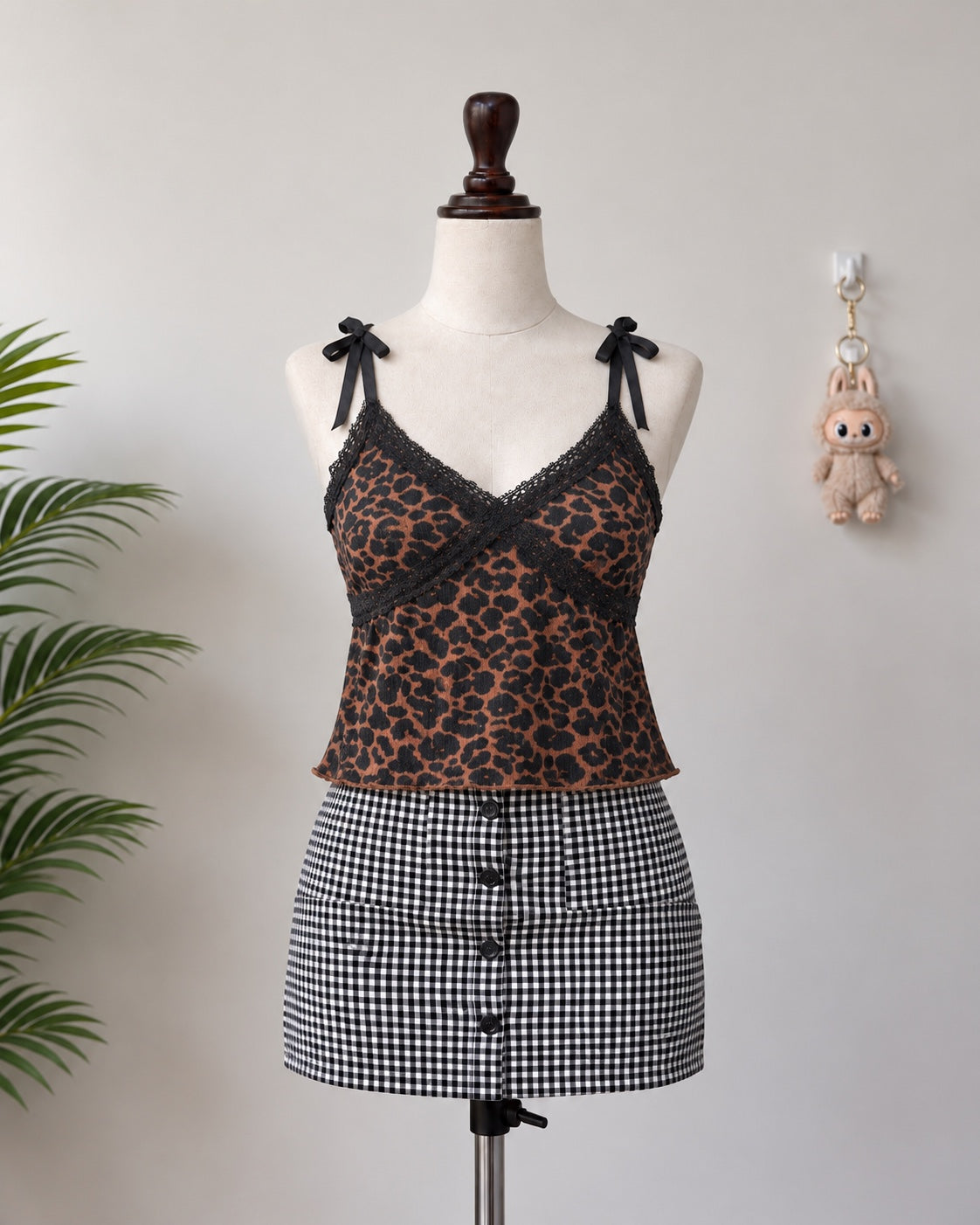 Leopard Print Lace Cami Top