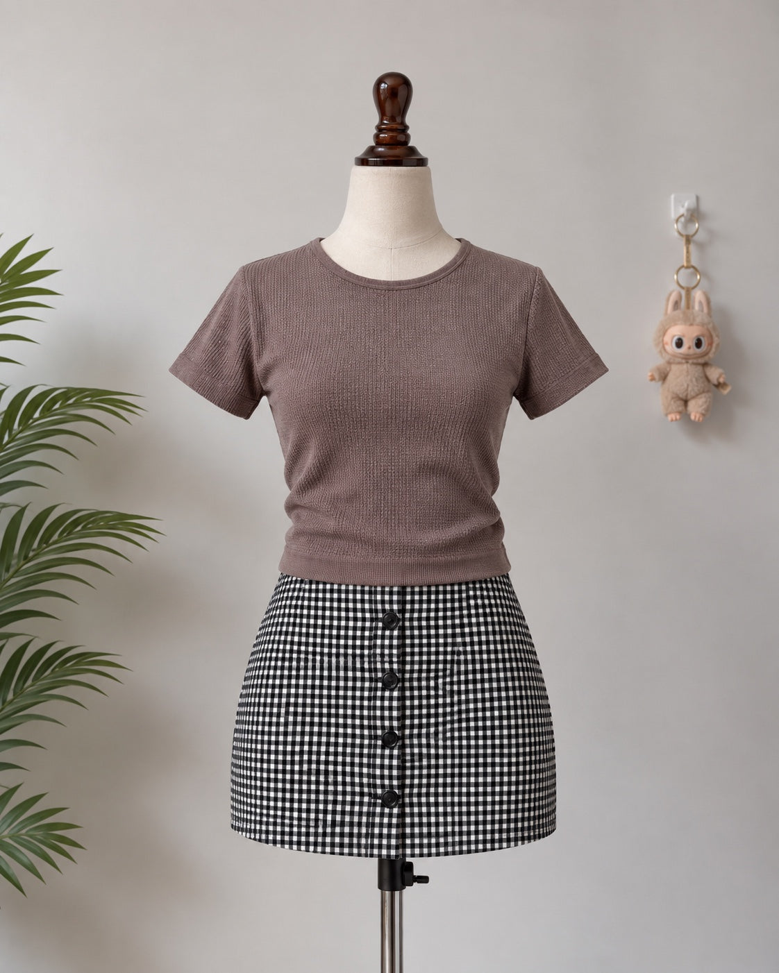 Brown Knit T-Shirt N-94