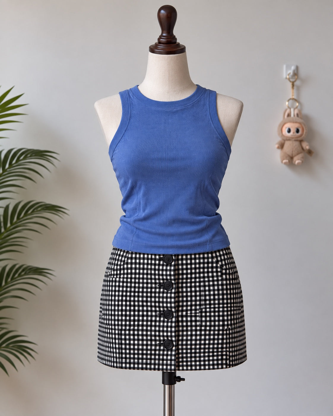 Blue Sleeveless Top N-99