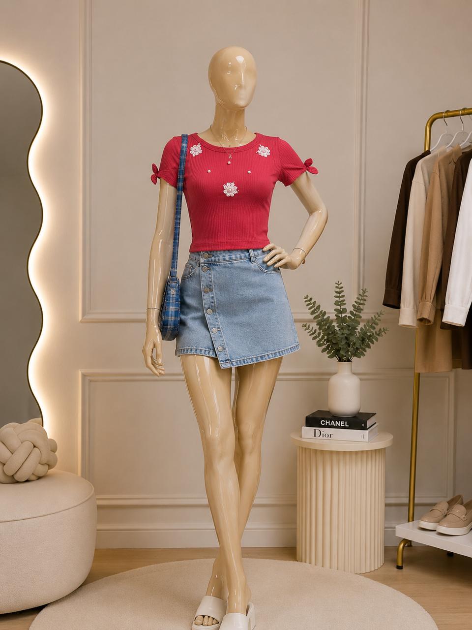 Red Crop Top