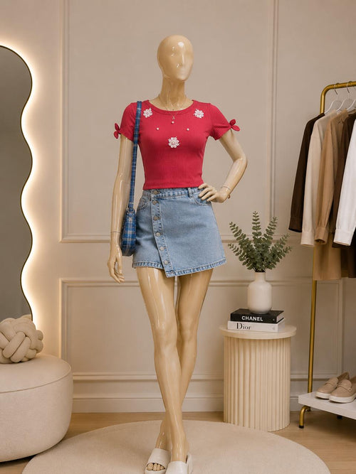 Red Crop Top