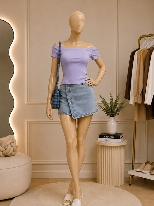 Lilac Off-Shoulder Top
