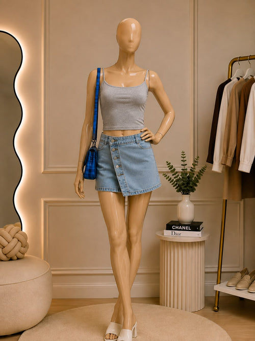 Gray Cami Crop Top