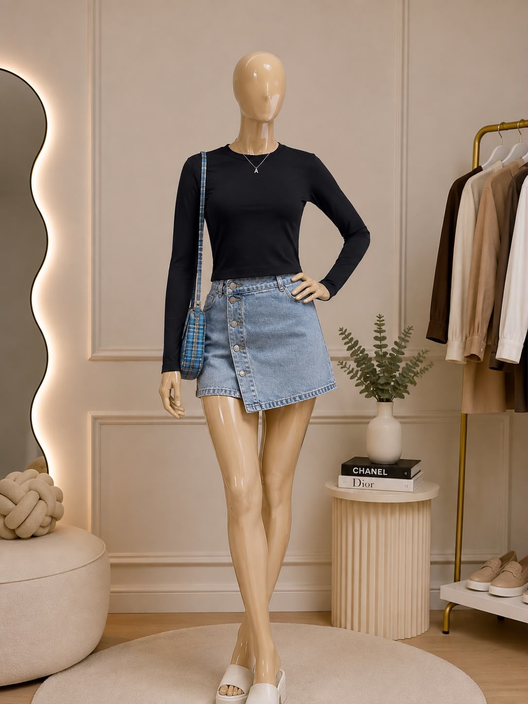 Black Long Sleeve Top