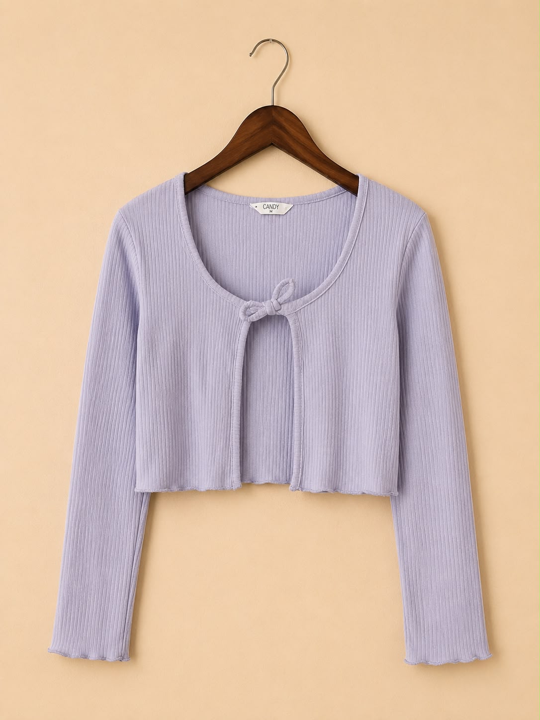 Lavender Crop Cardigan