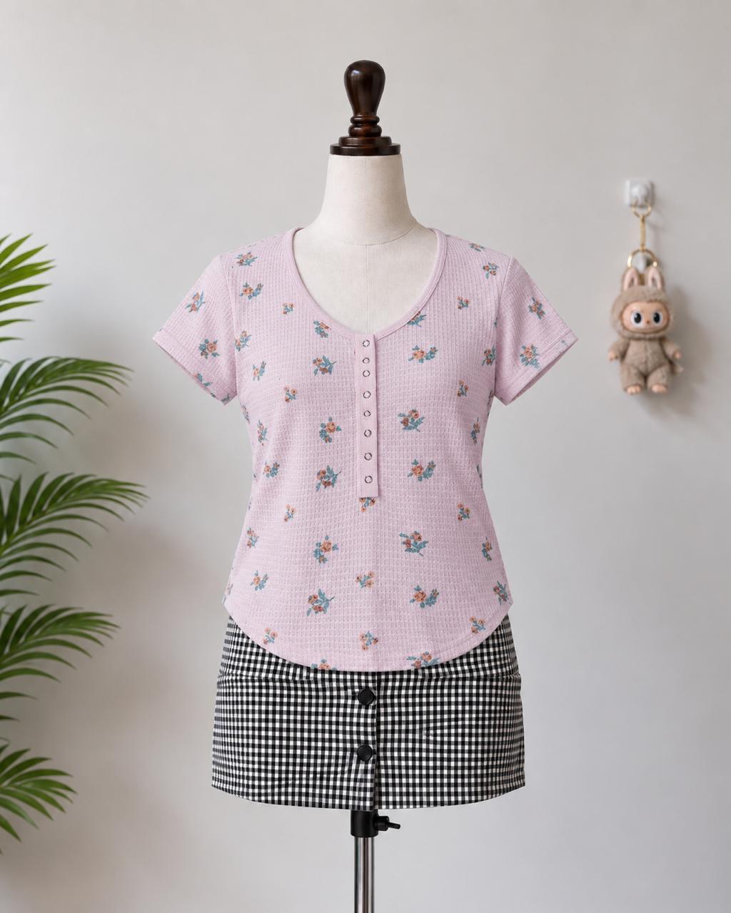 Pink floral top