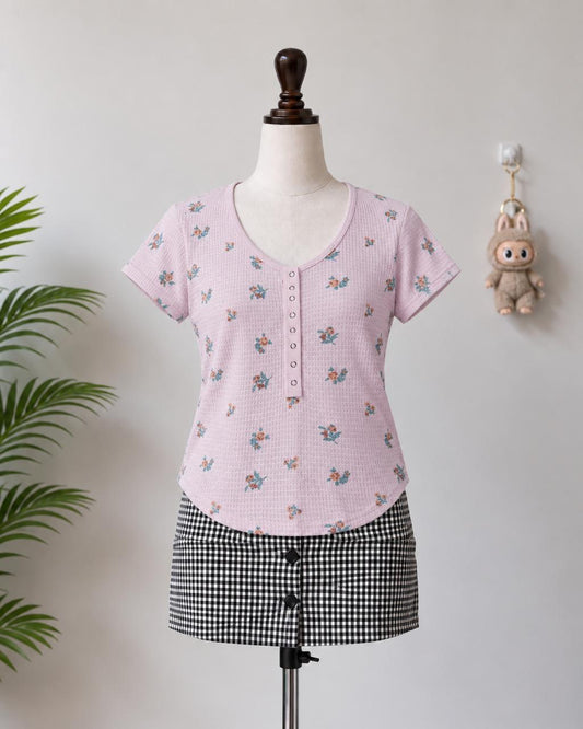 Pink floral top