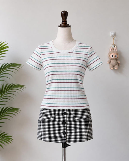 White striped T-shirt