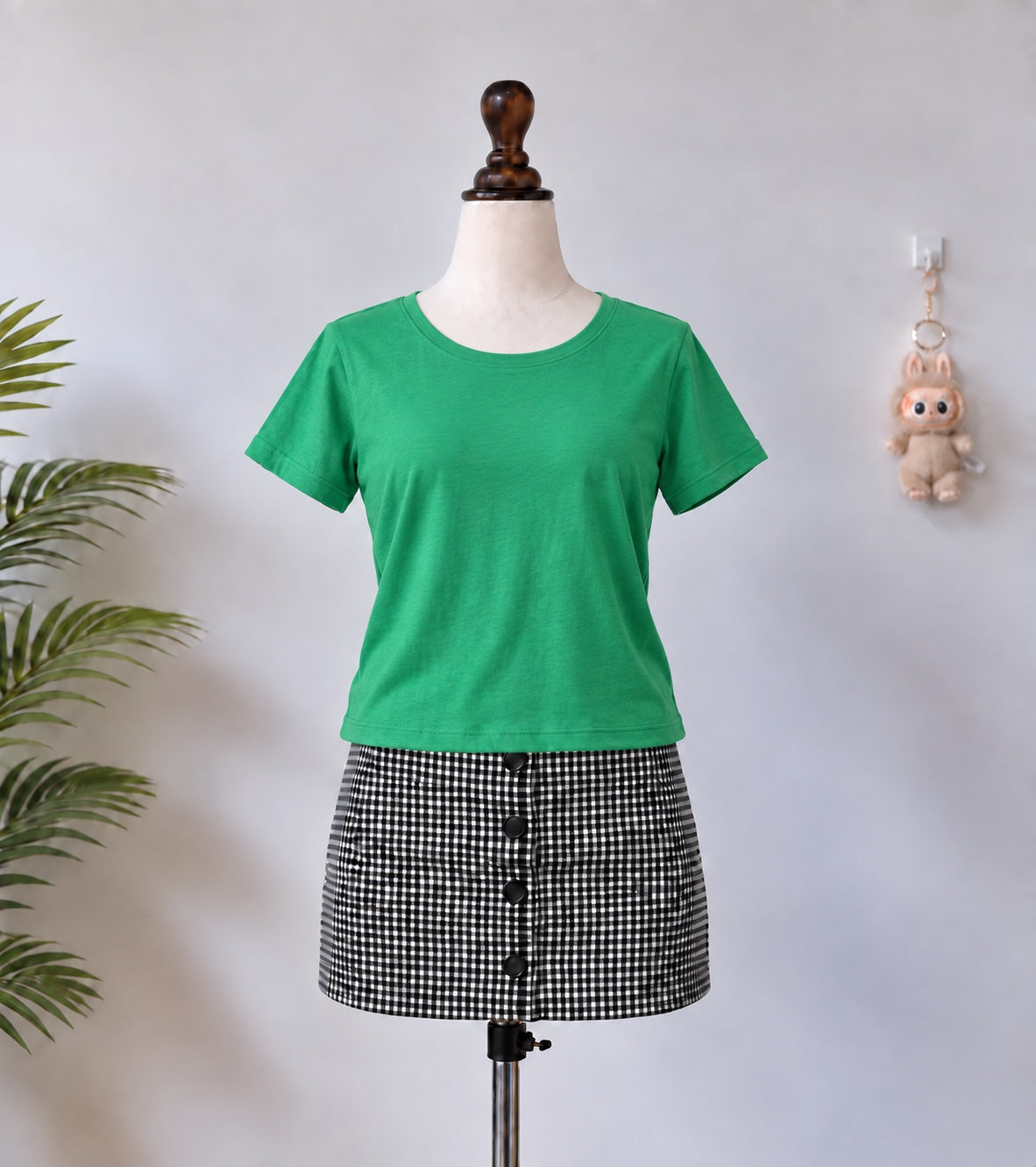 Green Basic Crop T-Shirt
