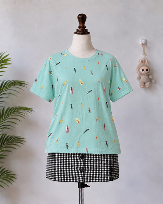 Mint Printed T-Shirt