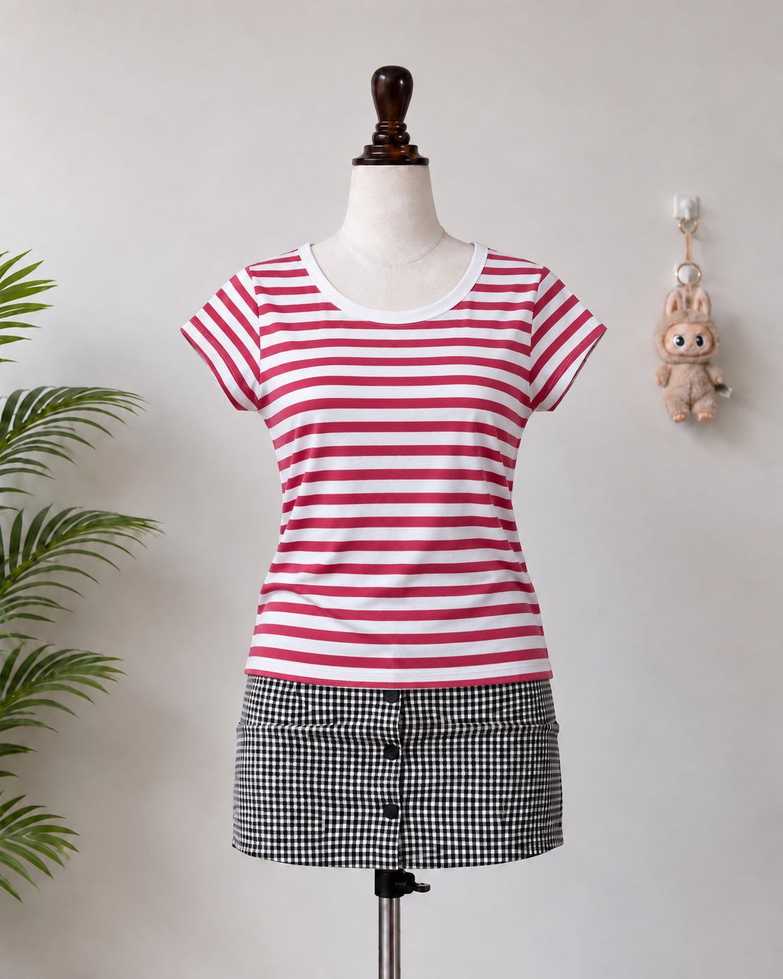 Red and White Striped T-Shirt