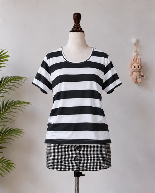 Black and White Striped T-Shirt