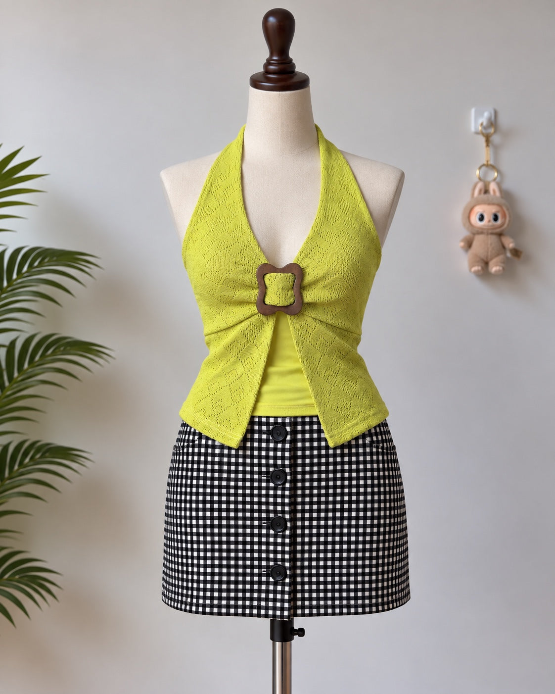 Lime Halter Top