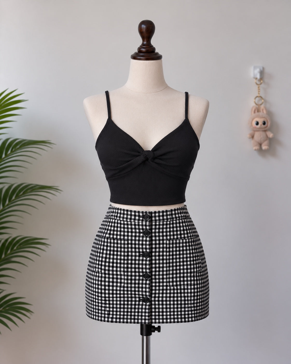 Black Twist Front Camisole