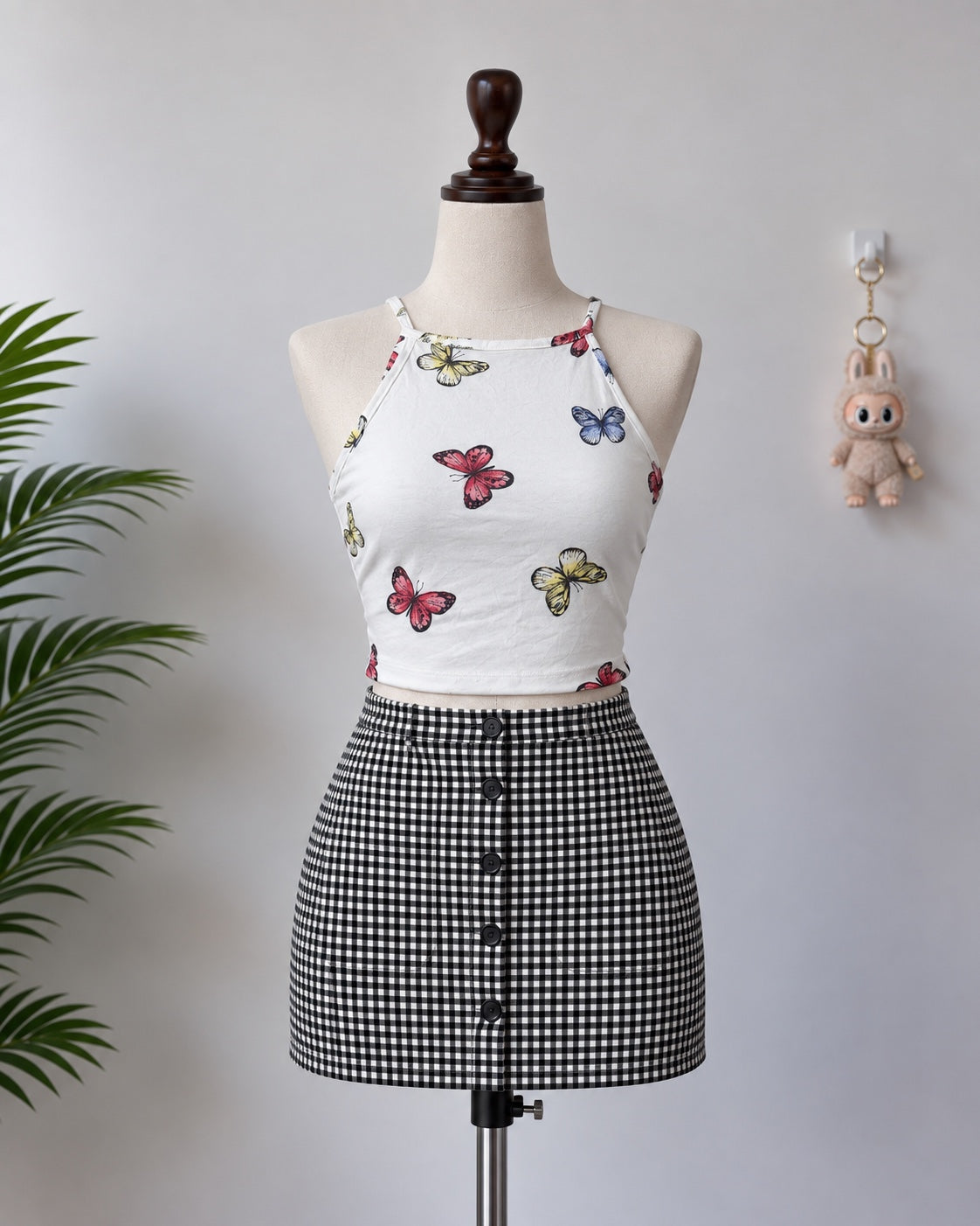 White Butterfly Halter Top