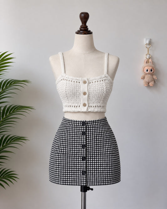 Ivory Crochet Crop Top