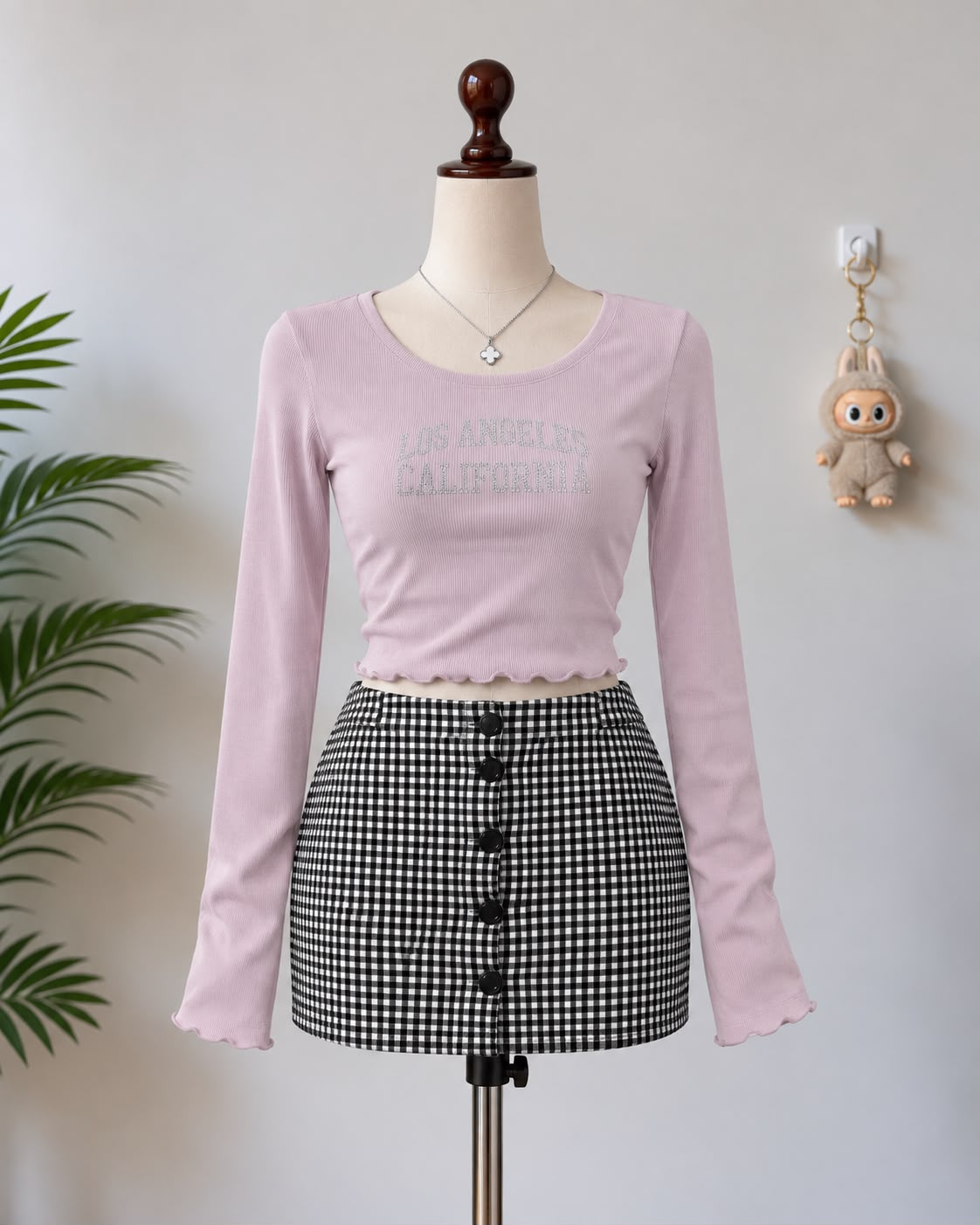Lilac California top on Lucky Girl mannequin